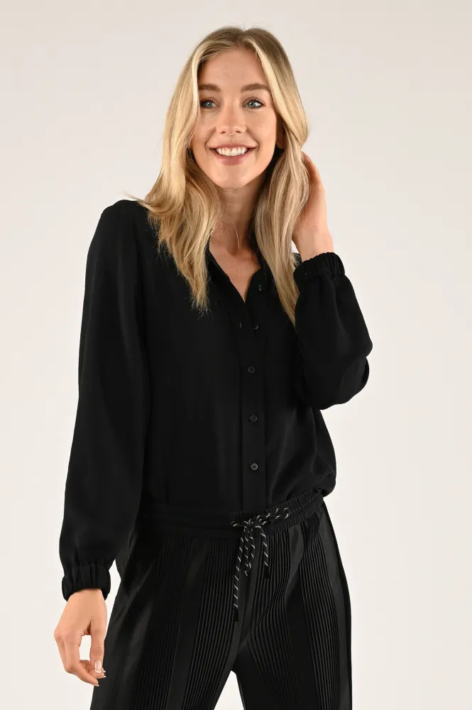 -Marc Cain Blouse lange mouw Zwart  