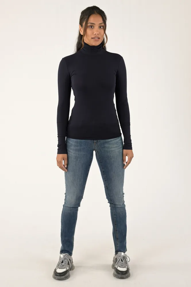-Marc Cain T-shirt lange mouw Marine  