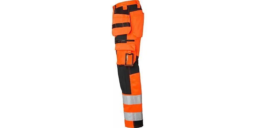 236 Lange werkbroek, unisex, fluorescerend oranje/zwart, 58