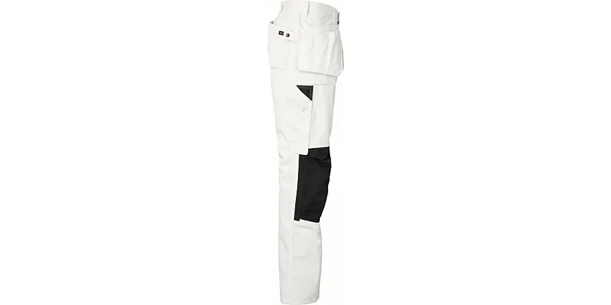 2515 Lange schildersbroek, Unisex, Wit/Zwart, 110