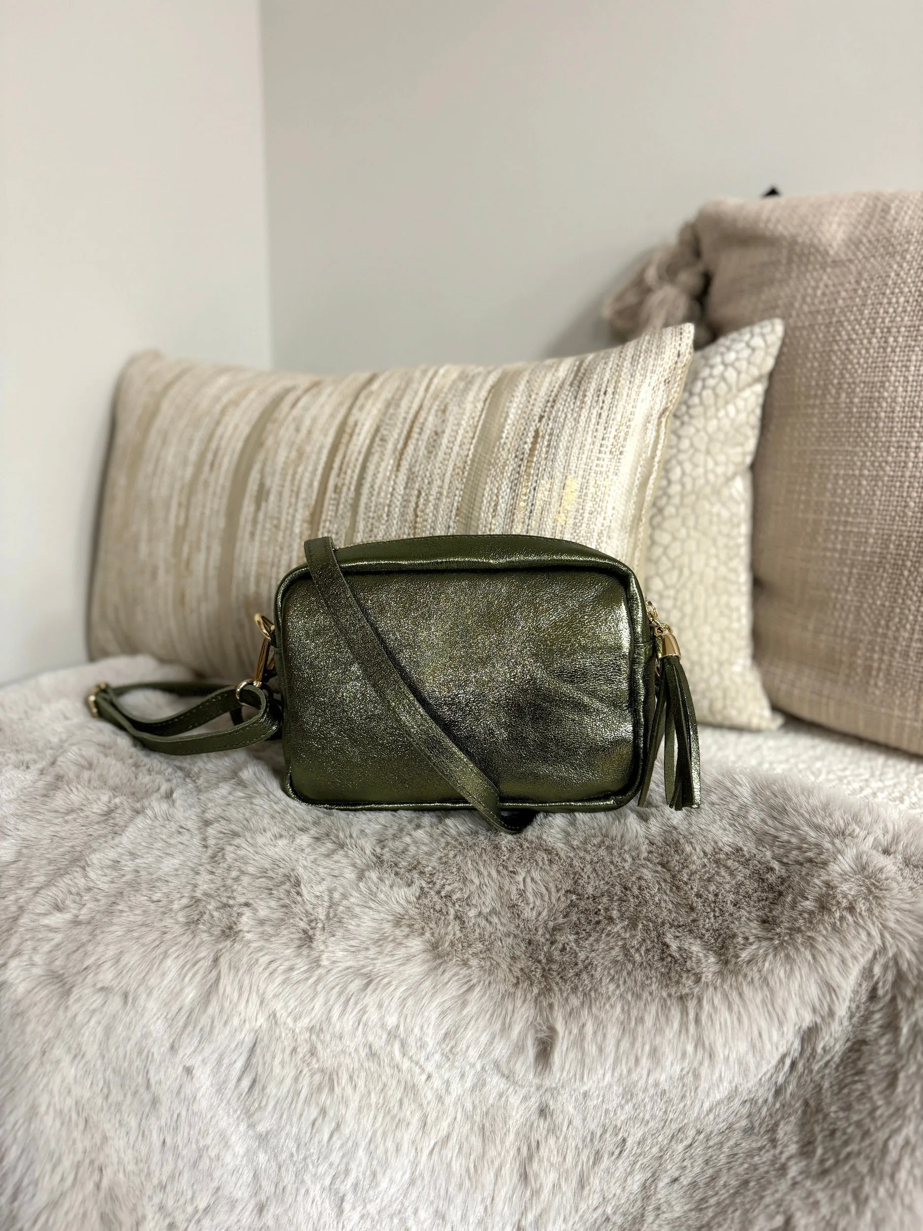 Bag - Jacky Metalic Army Green