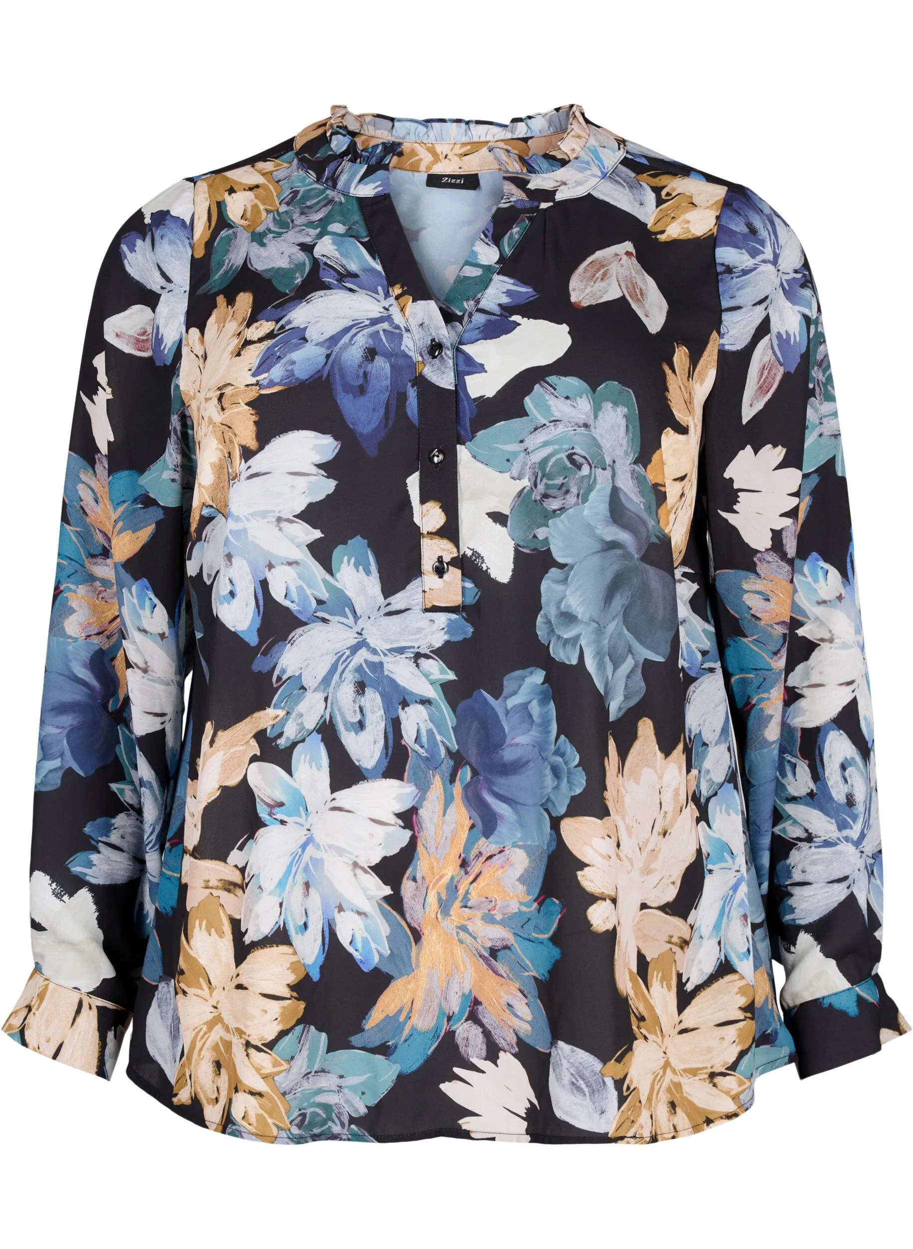 Blouse met lange mouwen en bloemenprint