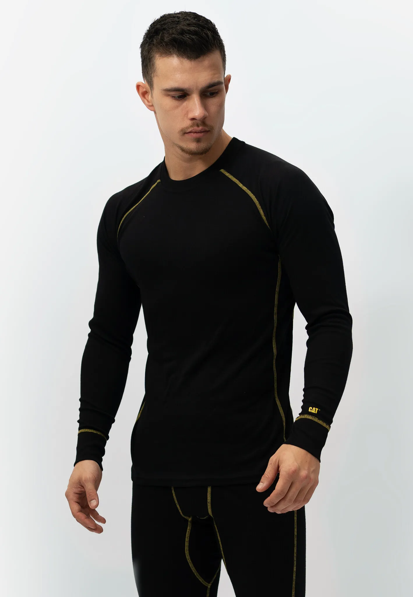 CAT Heren Thermoshirt Lange Mouw Zwart