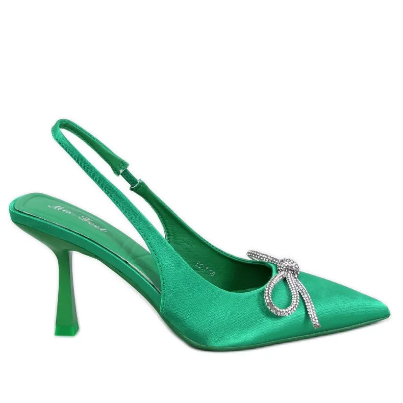 Hannah Green pumps met open hak groente