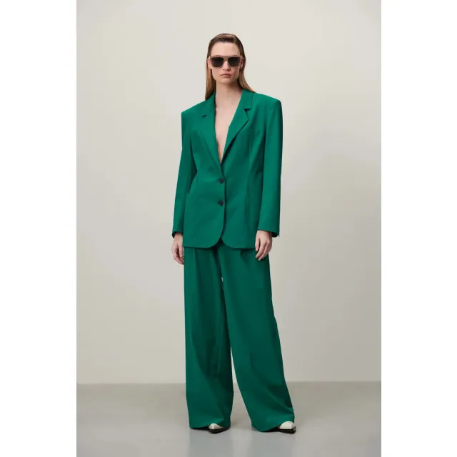 Jane Lushka Lennard oversized blazer technical jersey green
