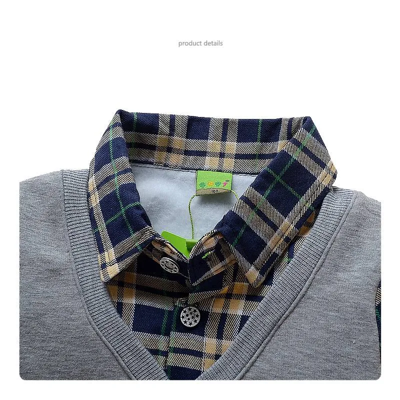 Jongens Sweater Vest met lange mouwen - grijs