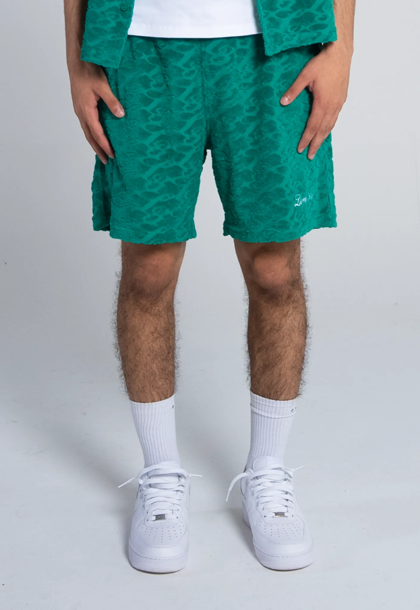 L3 Monogram Terry Short Green