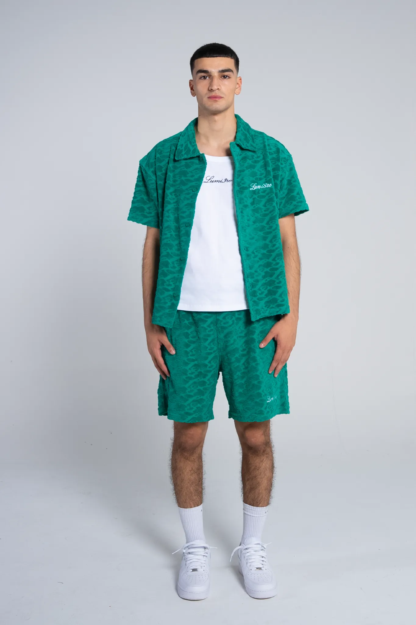 L3 Monogram Terry Short Green