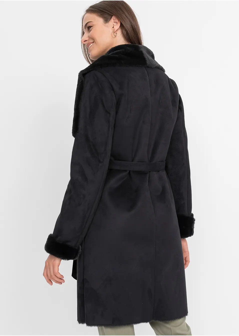 Lange imitatie lammy coat   