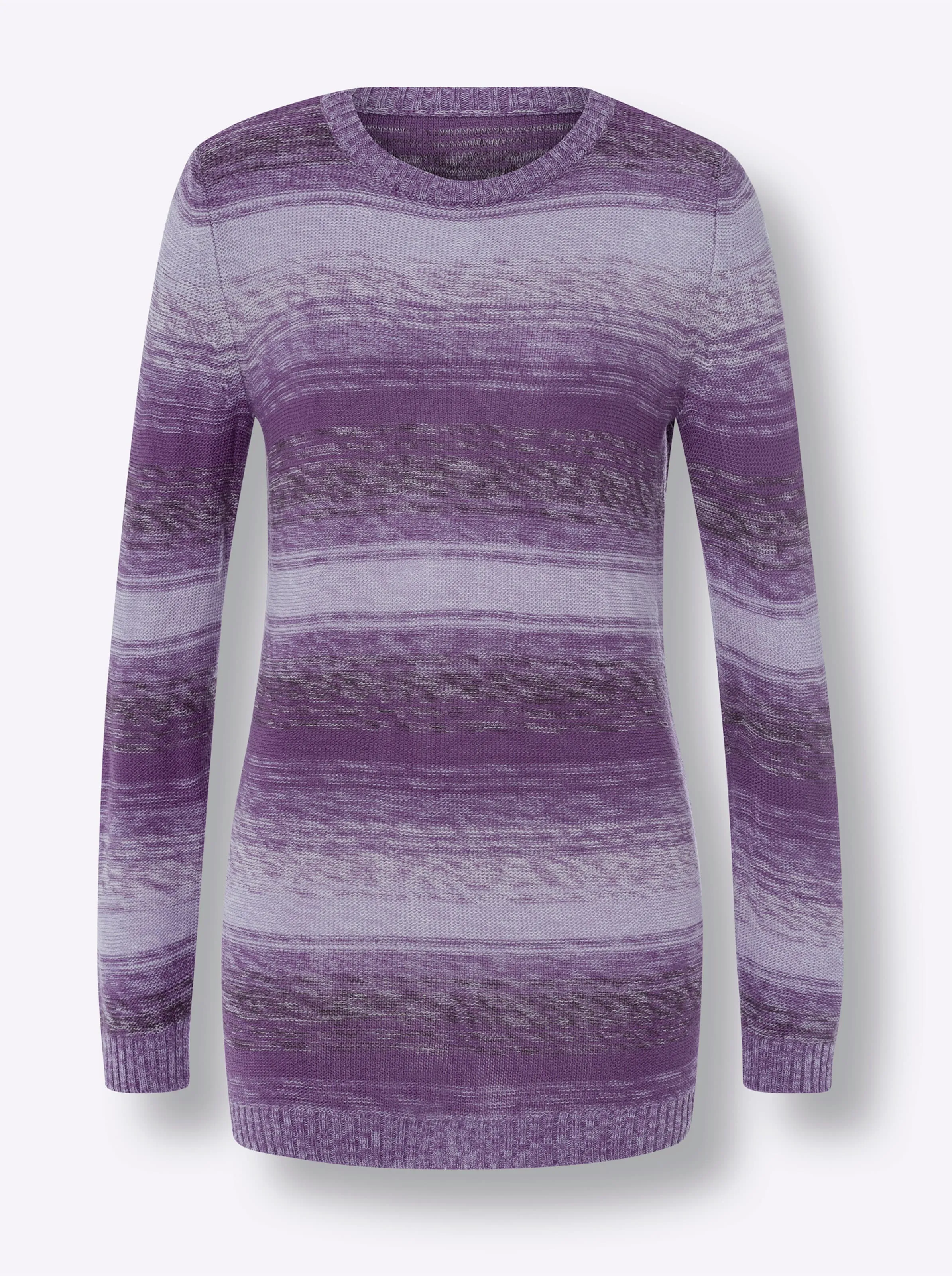 Lange pullover van gemêleerd garen