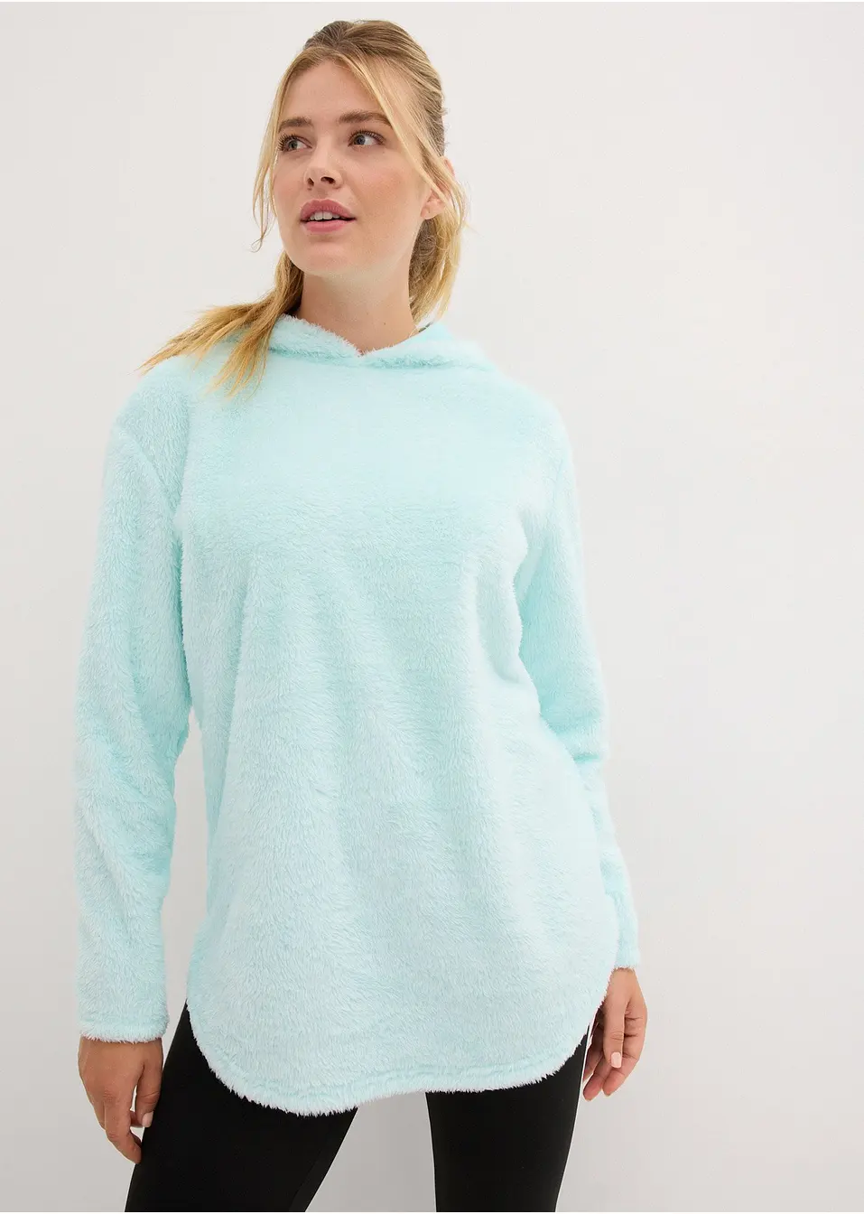 Lange trui van zacht fleece, oversized   
