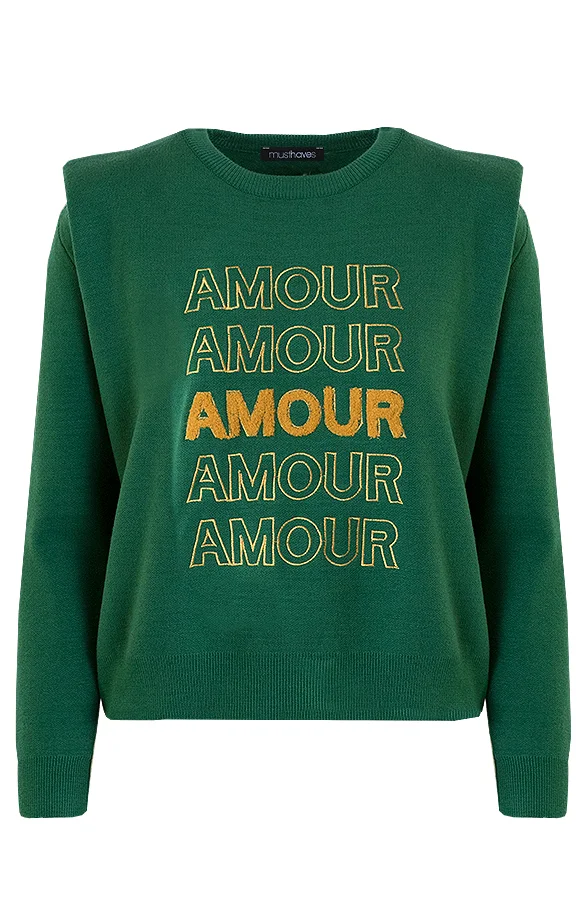 Multi Amour Trui Bright Green
