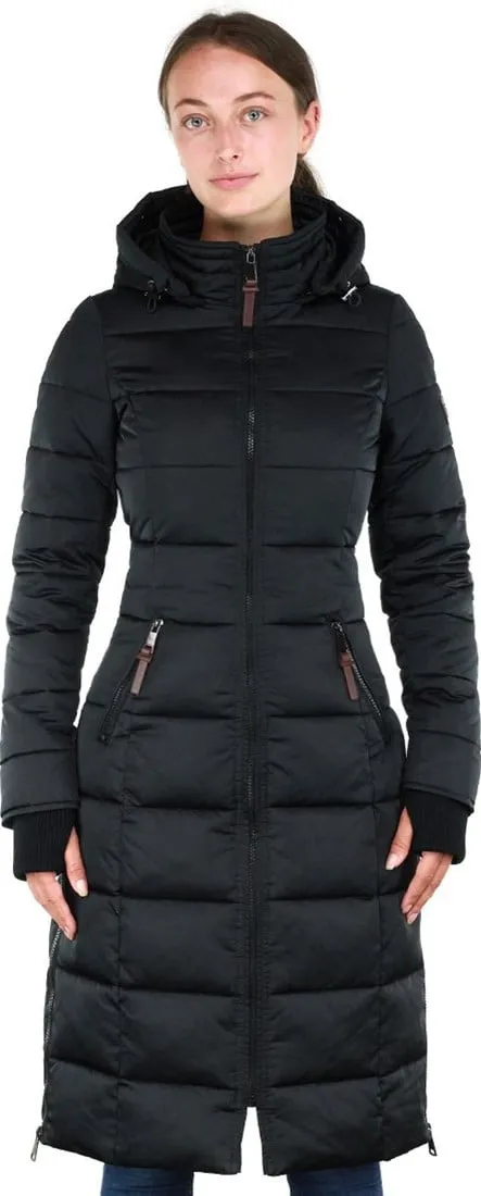 Versano Chloe Dames Lange Winterjas S - Zwart